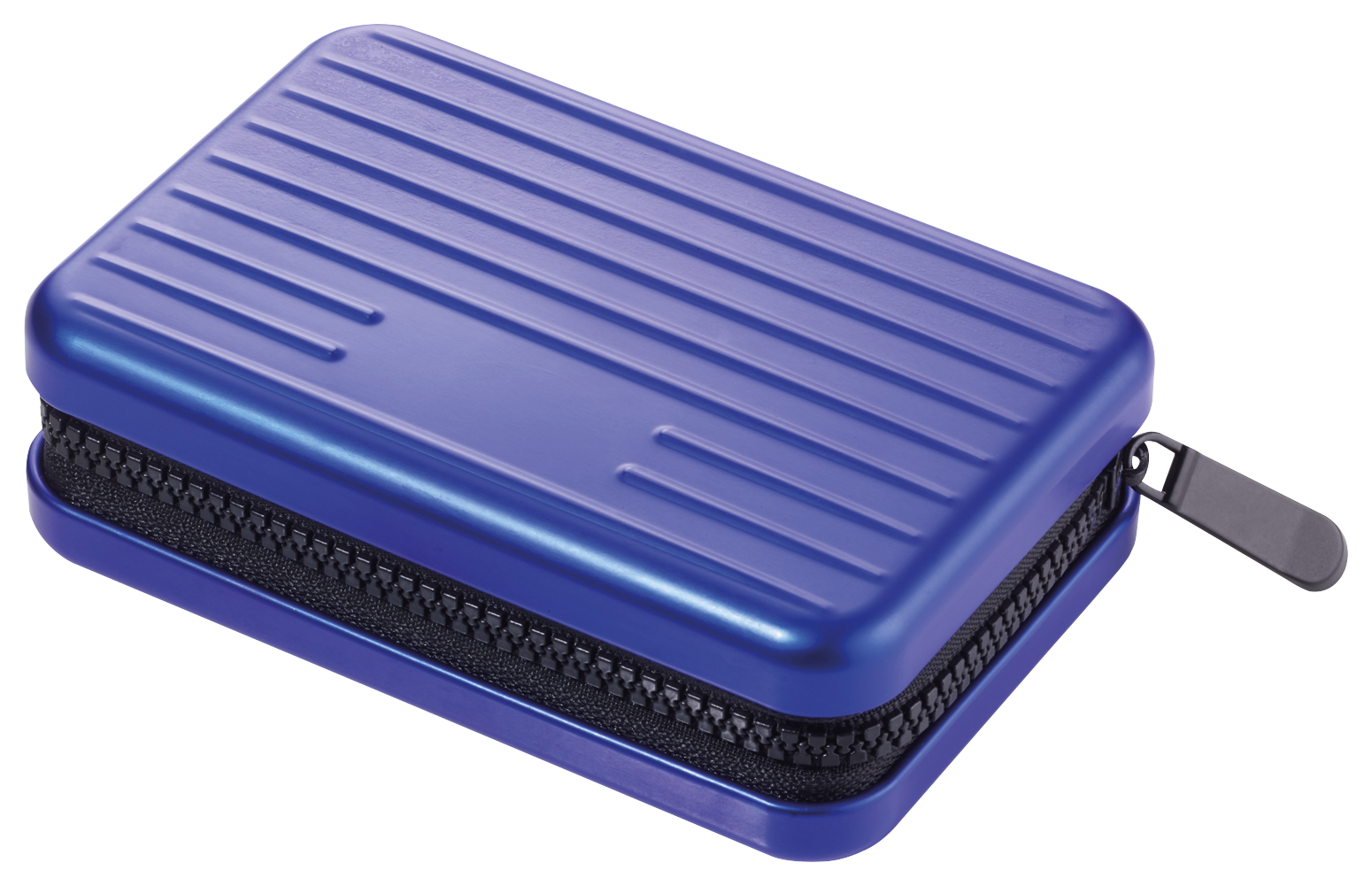 Bild: Kartenetui Minikoffer, RFID, 9 Fächer, Platz für 20 Karten, blau