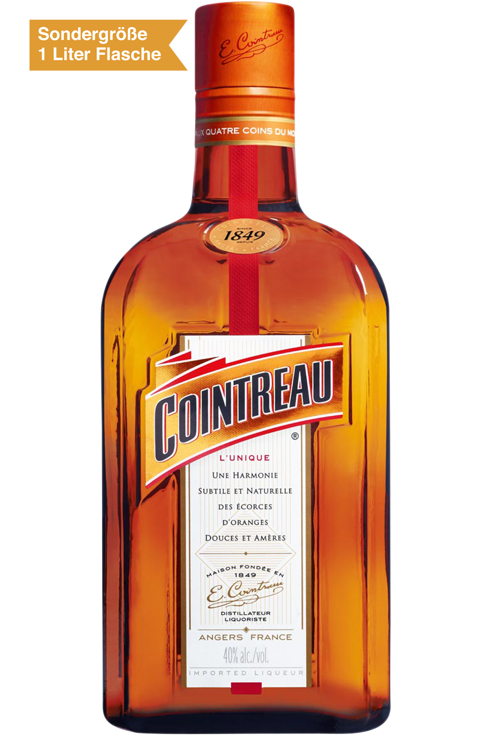 Bild: Cointreau Triple Sec Likör 1 Liter Flasche