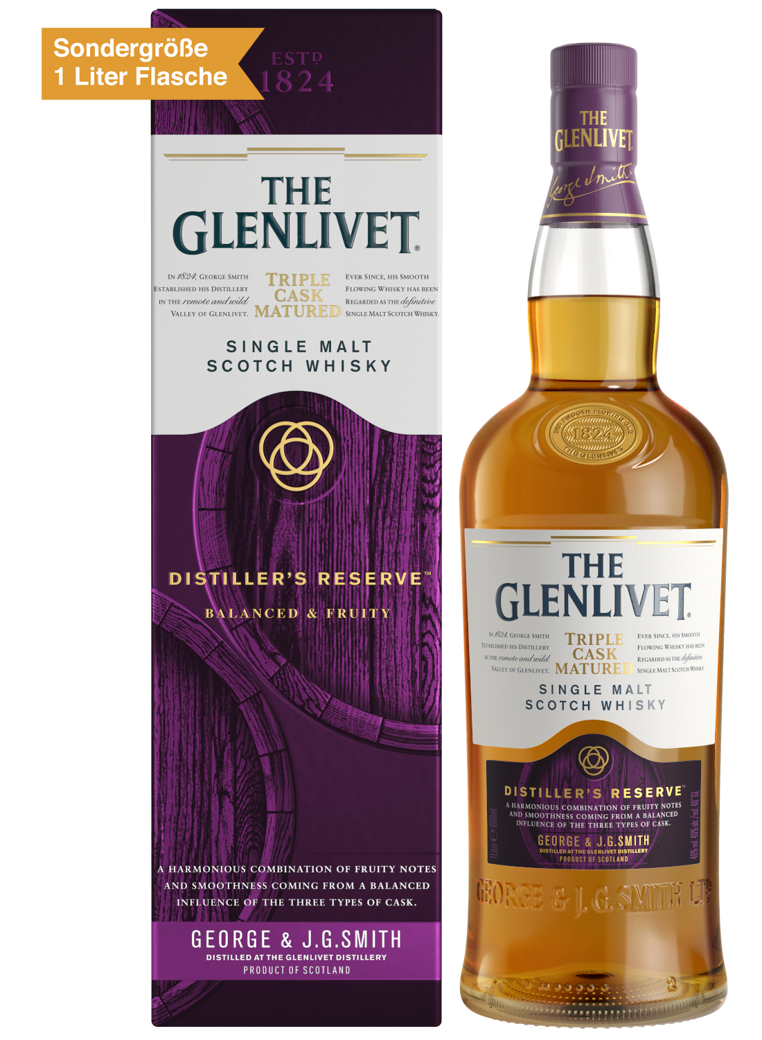 Bild: The Glenlivet "The Master Distillers Reserve" Triple Cask Single Malt Scotch (in Geschenk-Packung)