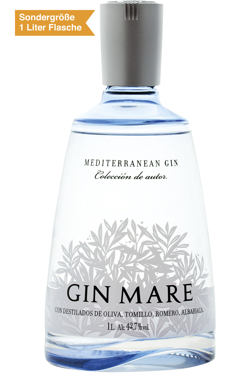 Bild: Gin Mare Mediterranean Gin 1 Liter Flasche