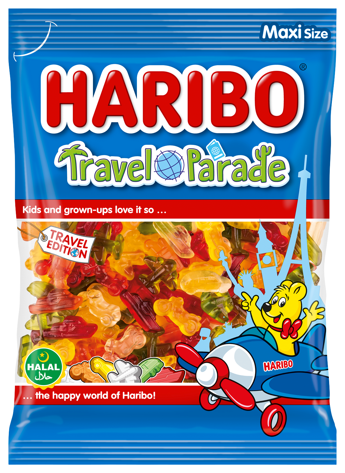 Bild: Haribo Travel Parade (Halal) 450g Beutel Travel Exclusive