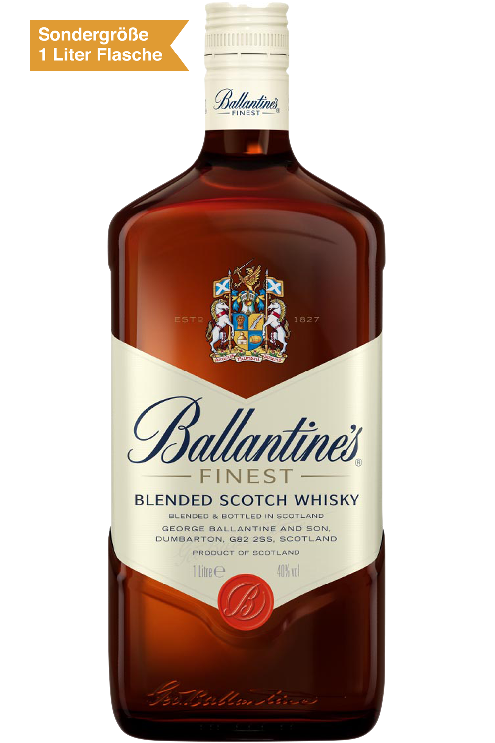 Bild: Ballantine's Finest Blended Scotch Whisky 1 Liter Flasche
