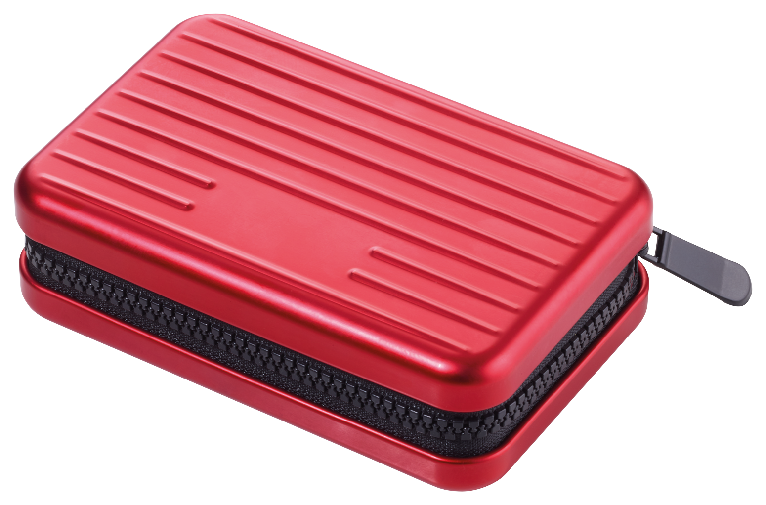 Bild: Kartenetui Minikoffer, RFID, 9 Fächer, Platz für 20 Karten, rot