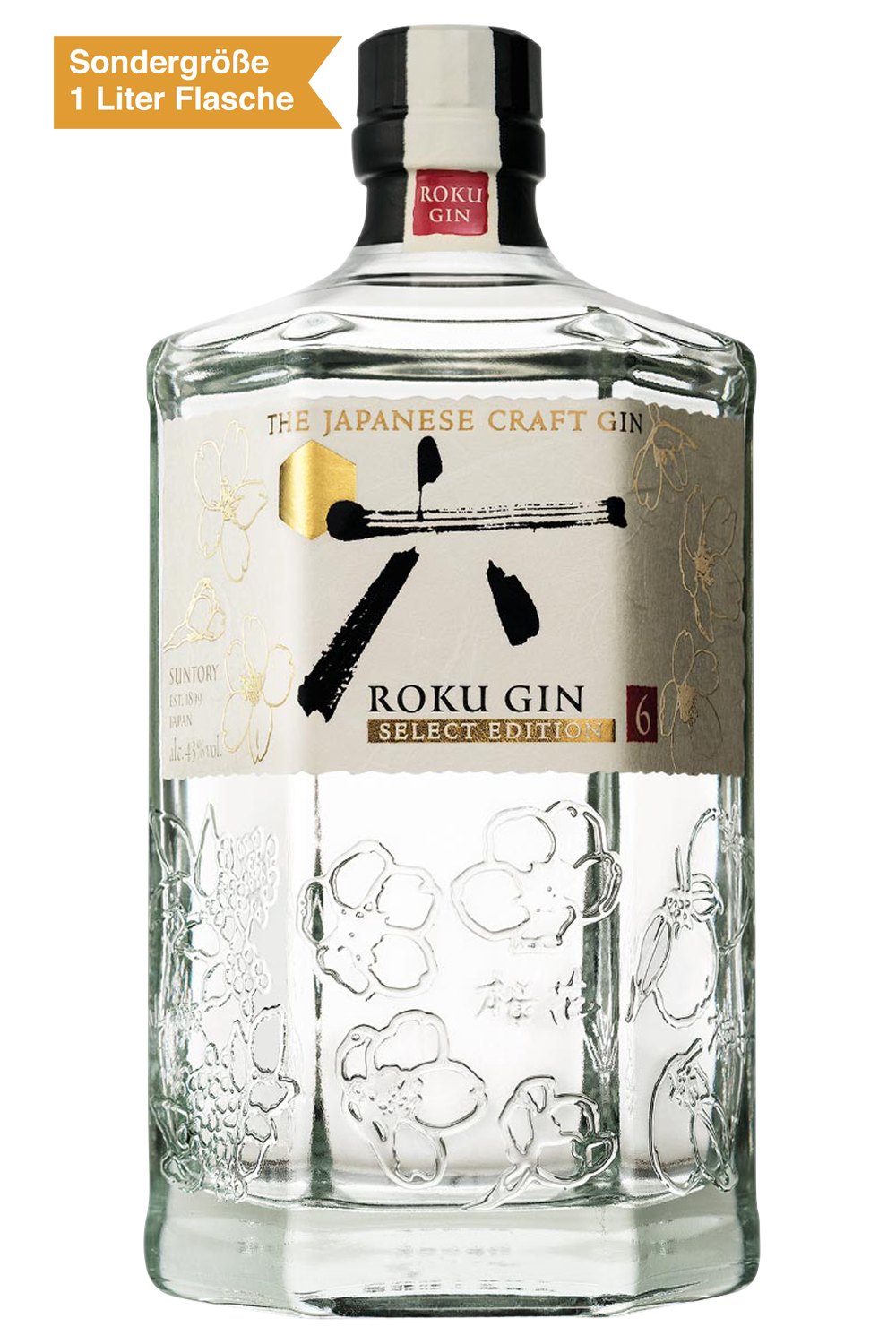 Bild: Roku Suntory Japanese Gin 1 Liter Flasche