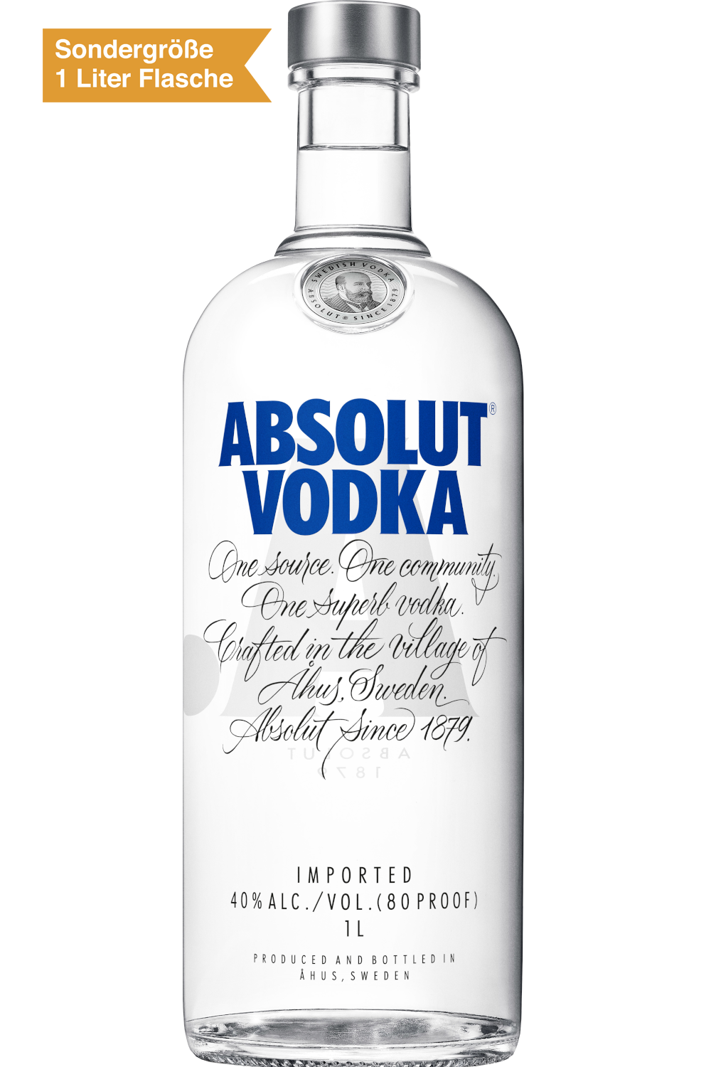 Bild: Absolut Vodka Blue 1 Liter Flasche