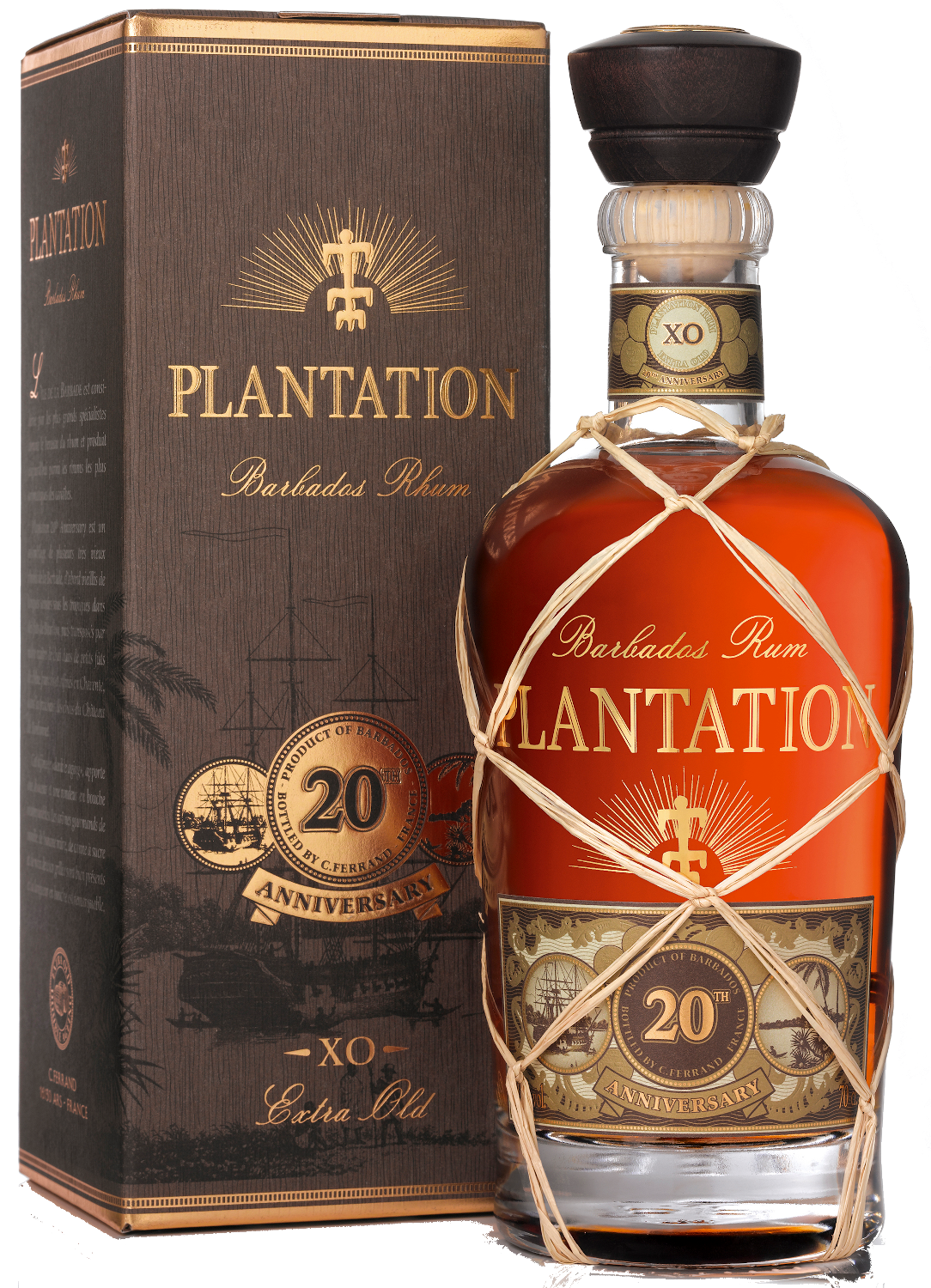 Bild: Plantation Barbados Rum XO Extra Old 20th Anniversary (in Geschenk-Packung)