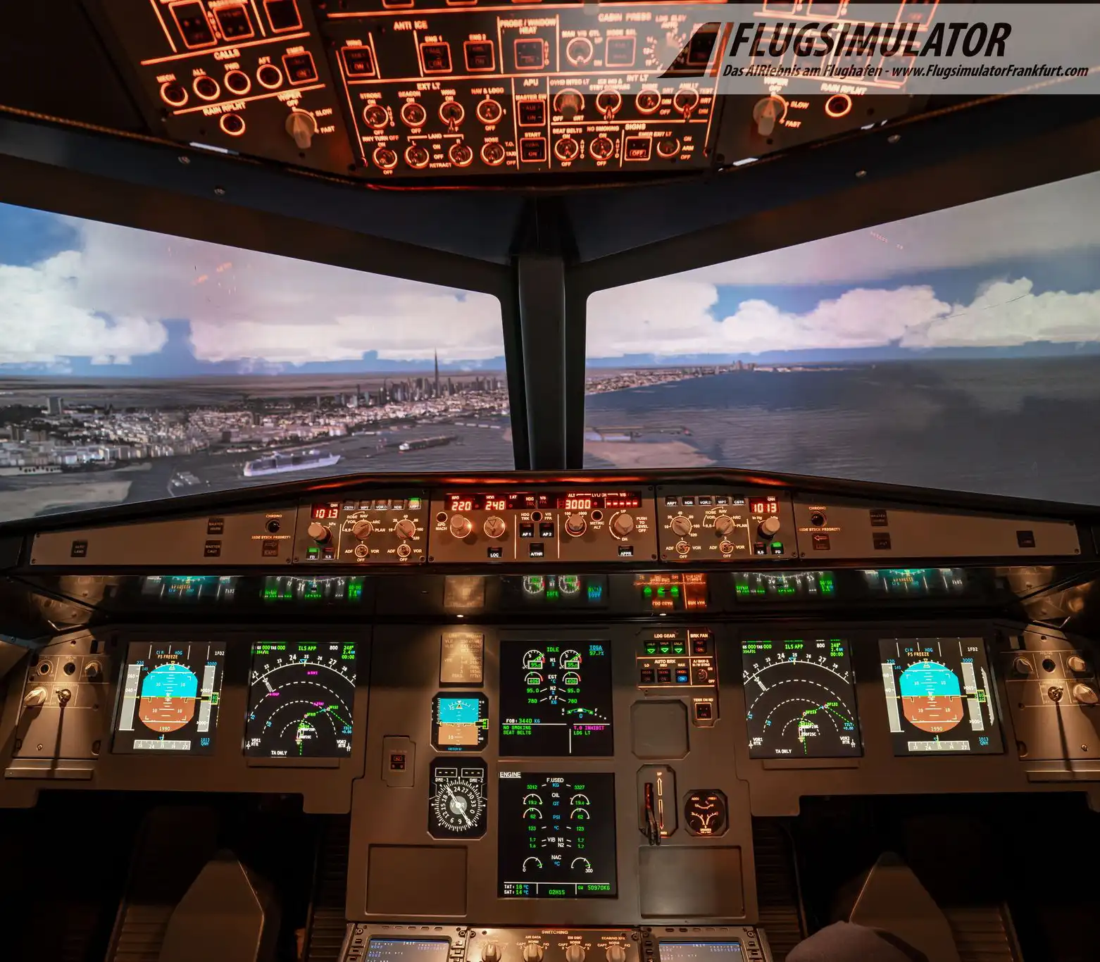Gutscheine für Flugsimulator Flüge im A320 und B737 in Frankfurt