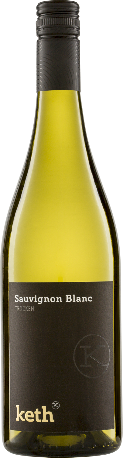 Eine Flasche Weißwein Keth Sauvignon Blanc