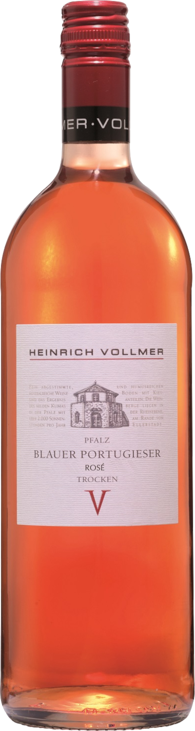 Eine Flasche Vollmer Blauer Portugieser Rosé trocken