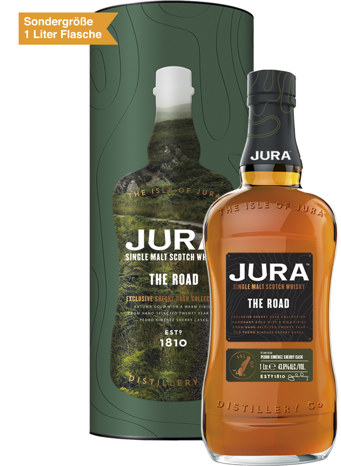 Bild: Jura The Road Island Single Malt Scotch Whisky 1 Liter Flasche - Travel Exclusive
