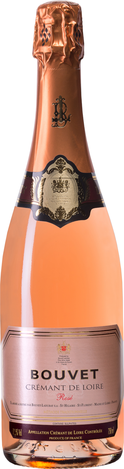 Eine Flasche Crémant de Loire Rosé "Excellence" brut