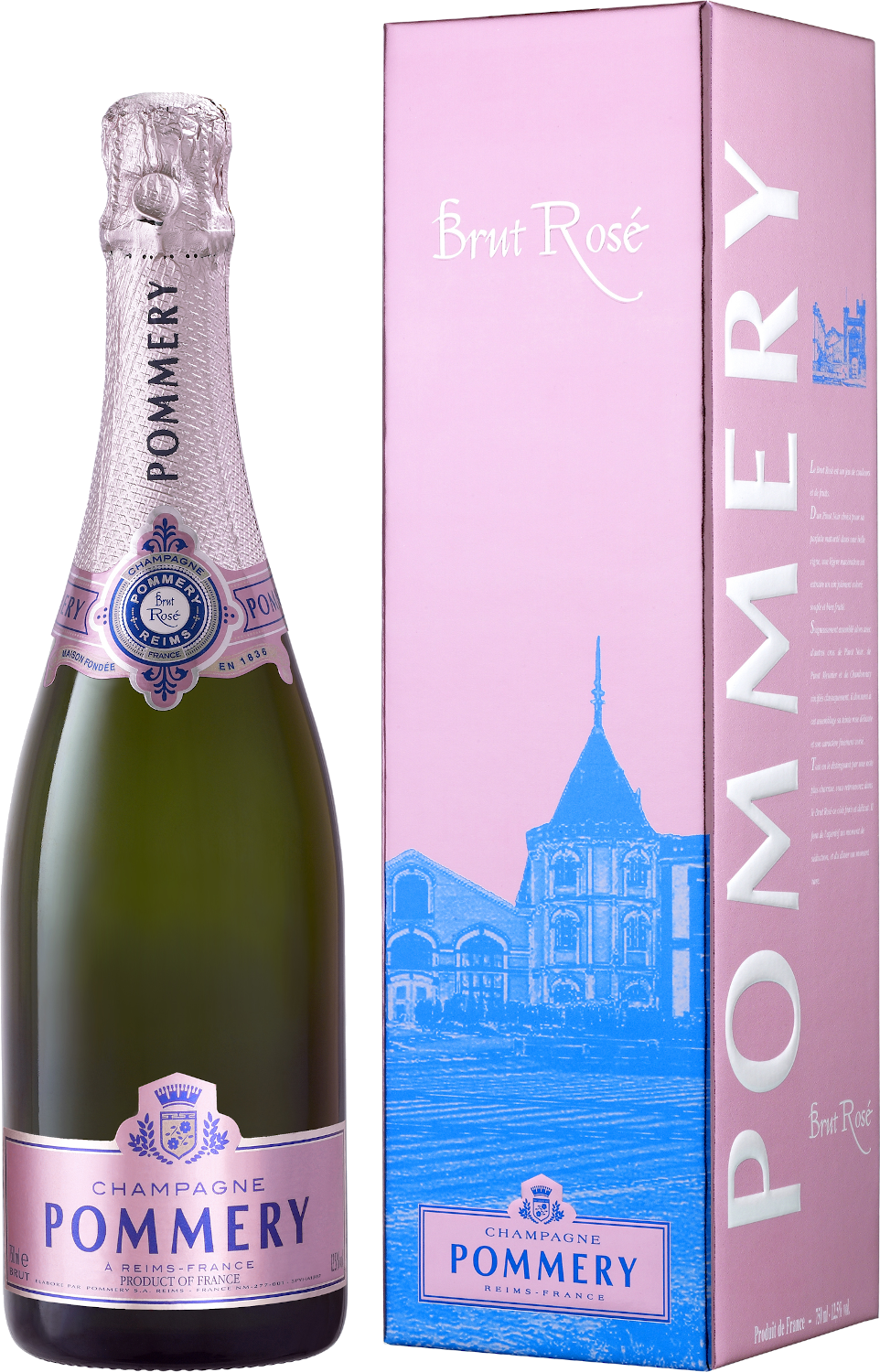 Bild: Pommery Brut Rosé in Geschenk-Packung
