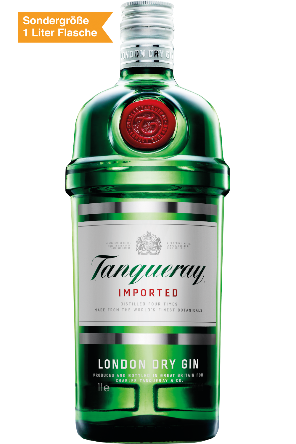 Bild: Tanqueray London Dry Gin 47.3% Vol 1 Liter Flasche