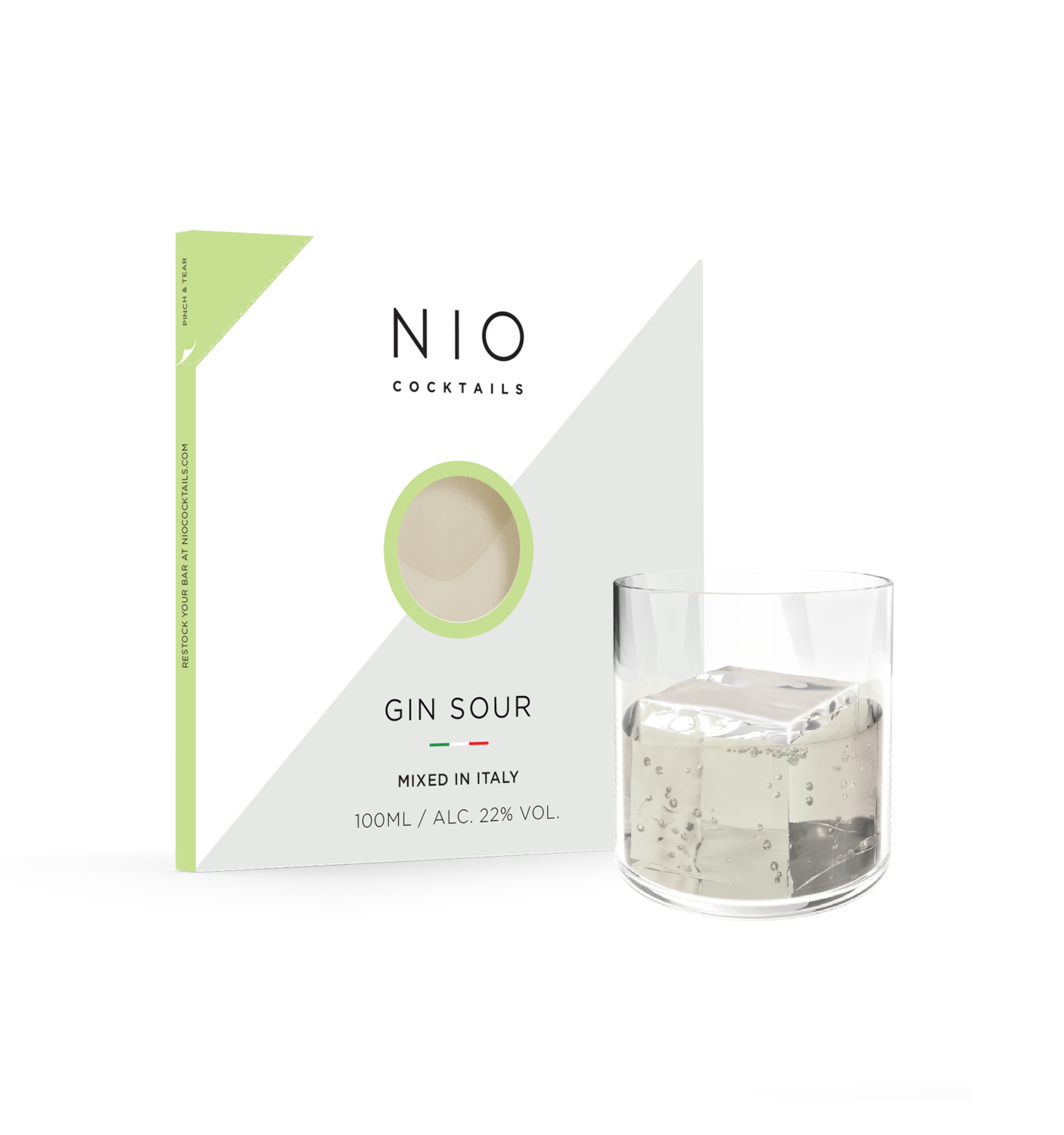 Bild: NIO Cocktails - Gin Sour 0,1l - fertig vorgemixter Cocktail