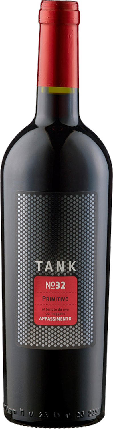 Eine Flasche Rotwein TANK N°32 Primitivo IGT Appassimento