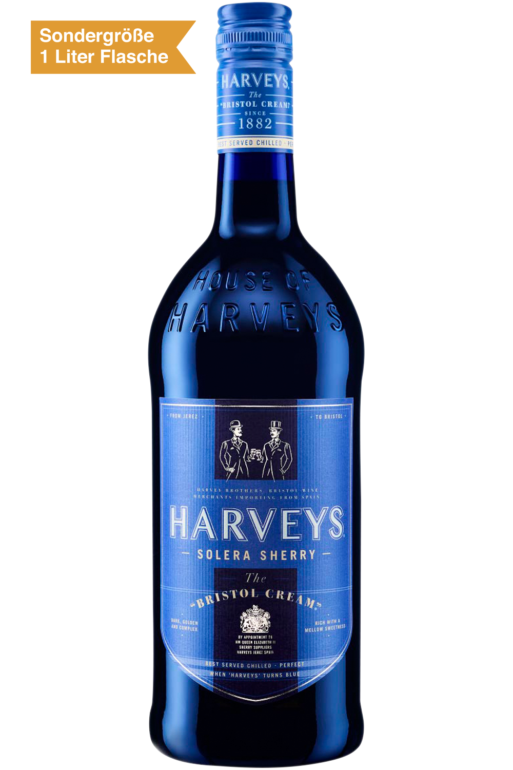 Bild: Harvey's Bristol Cream Sherry 1 Liter Flasche
