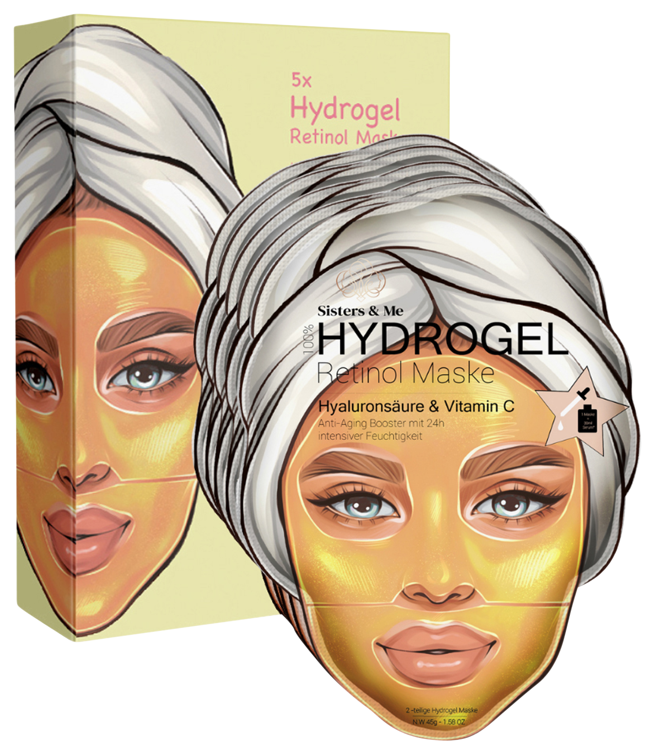 Bild: Sisters &amp; Me 5X ANTI-AGING HYDROGEL MASKE MIT RETINOL