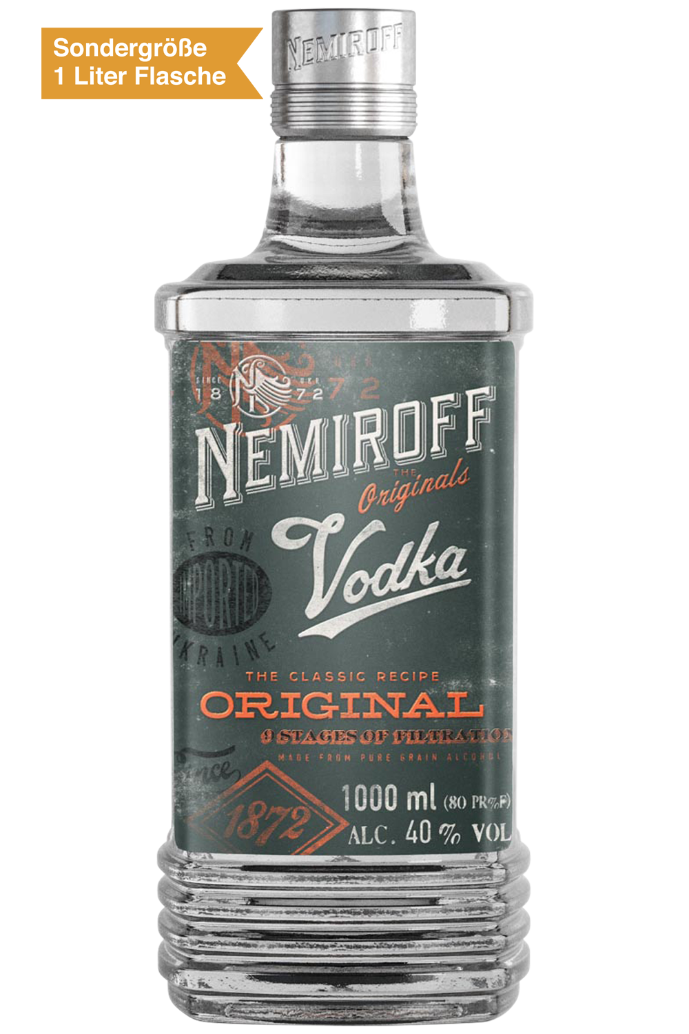 Bild: Nemiroff Original Vodka 1 Liter Flasche
