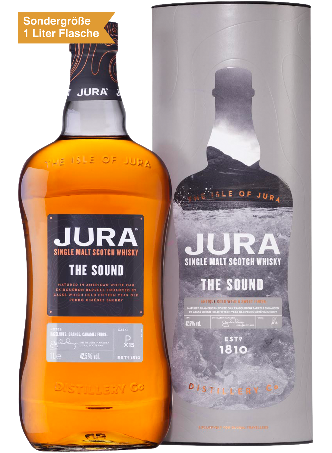 Bild: Jura The Sound Island Single Malt Scotch Whisky 1 Liter Flasche