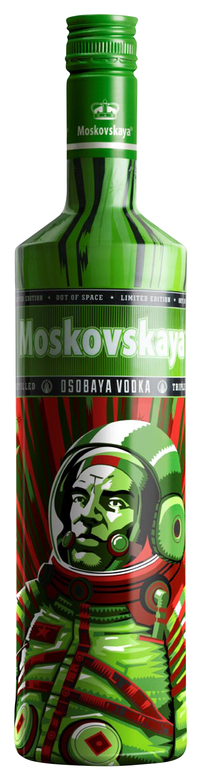 Bild: Moskowskaya Vodka, Lettland, 40% Vol. 1 Liter Flasche