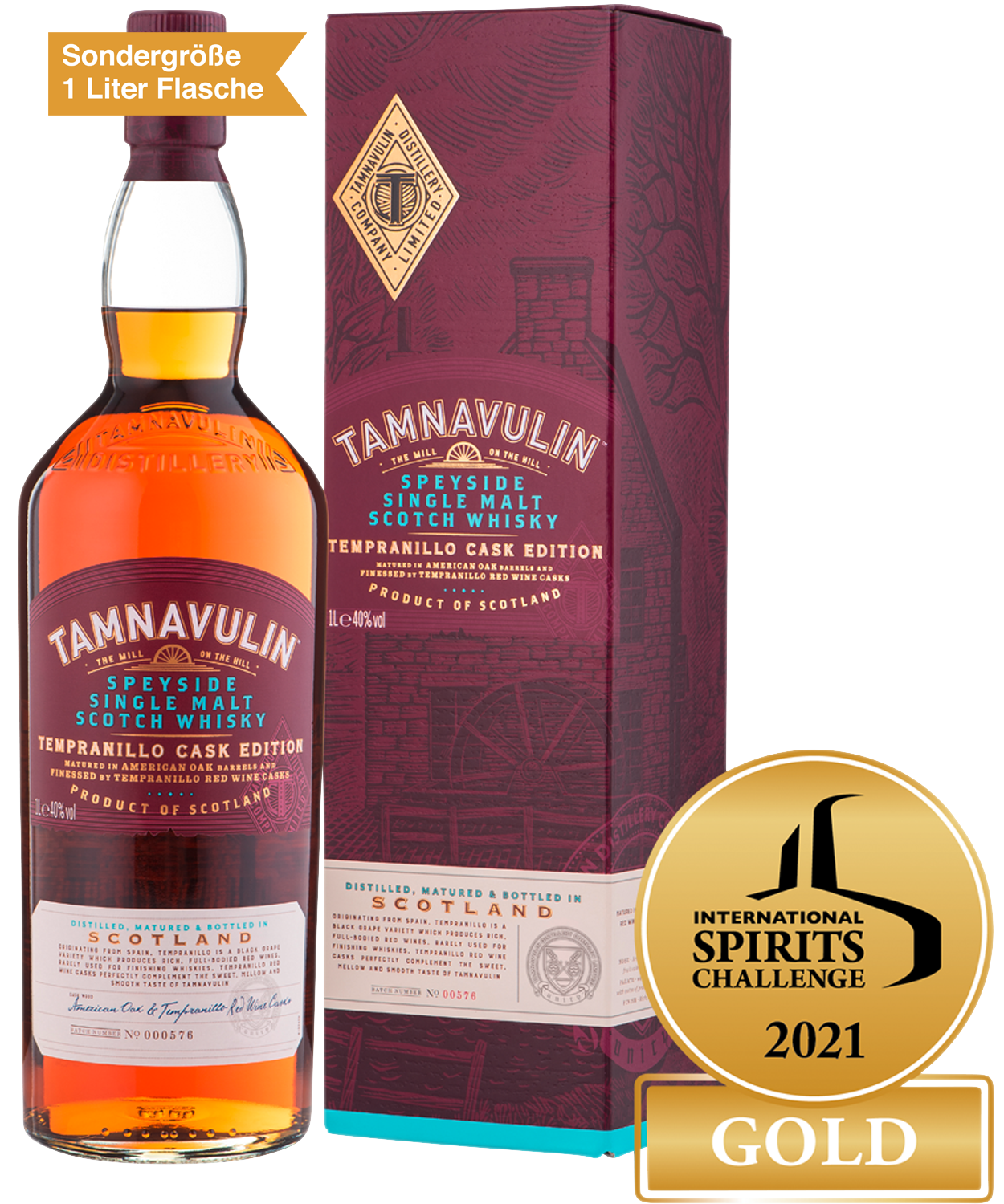 Bild: Tamnavulin Speyside Single Malt Scotch Whisky Tempranillo Cask Edition