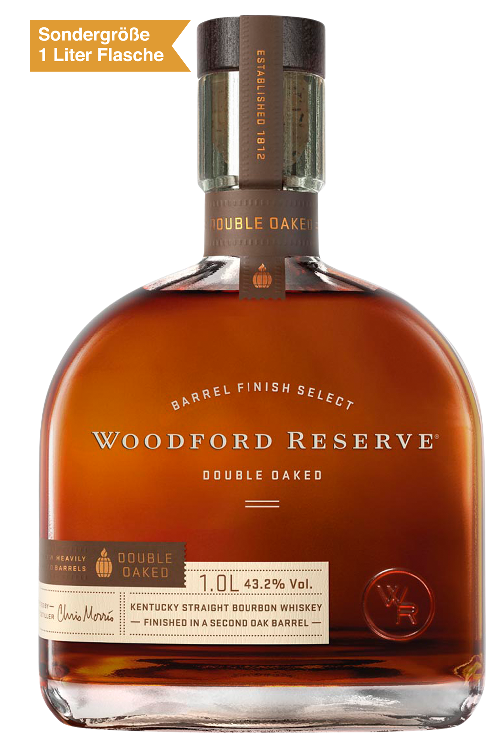 Bild: Woodford Reserve Double Oaked Kentucky Straight Bourbon Whiskey 1 Liter Flasche