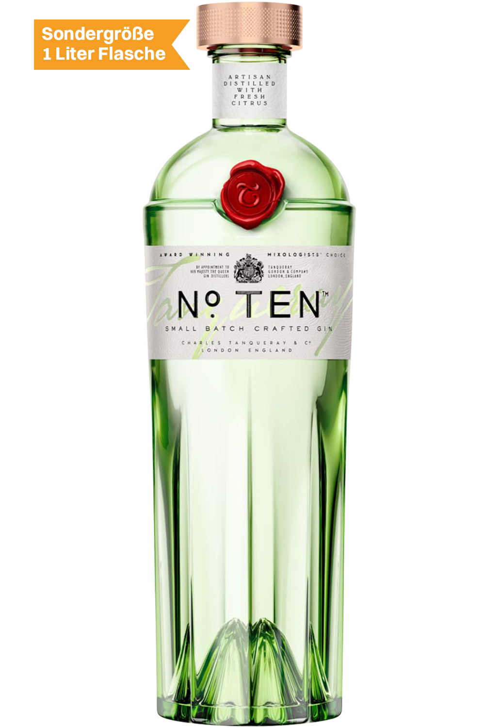 Bild: Tanqueray NºTen Premium Distilled Gin 1 Liter Flasche