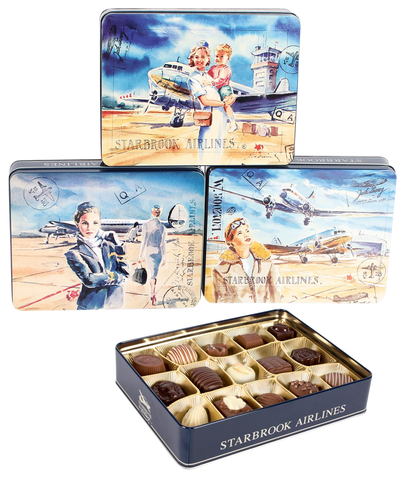 Bild: Starbrook Pralinen Blechdose 200g Travel Exclusive