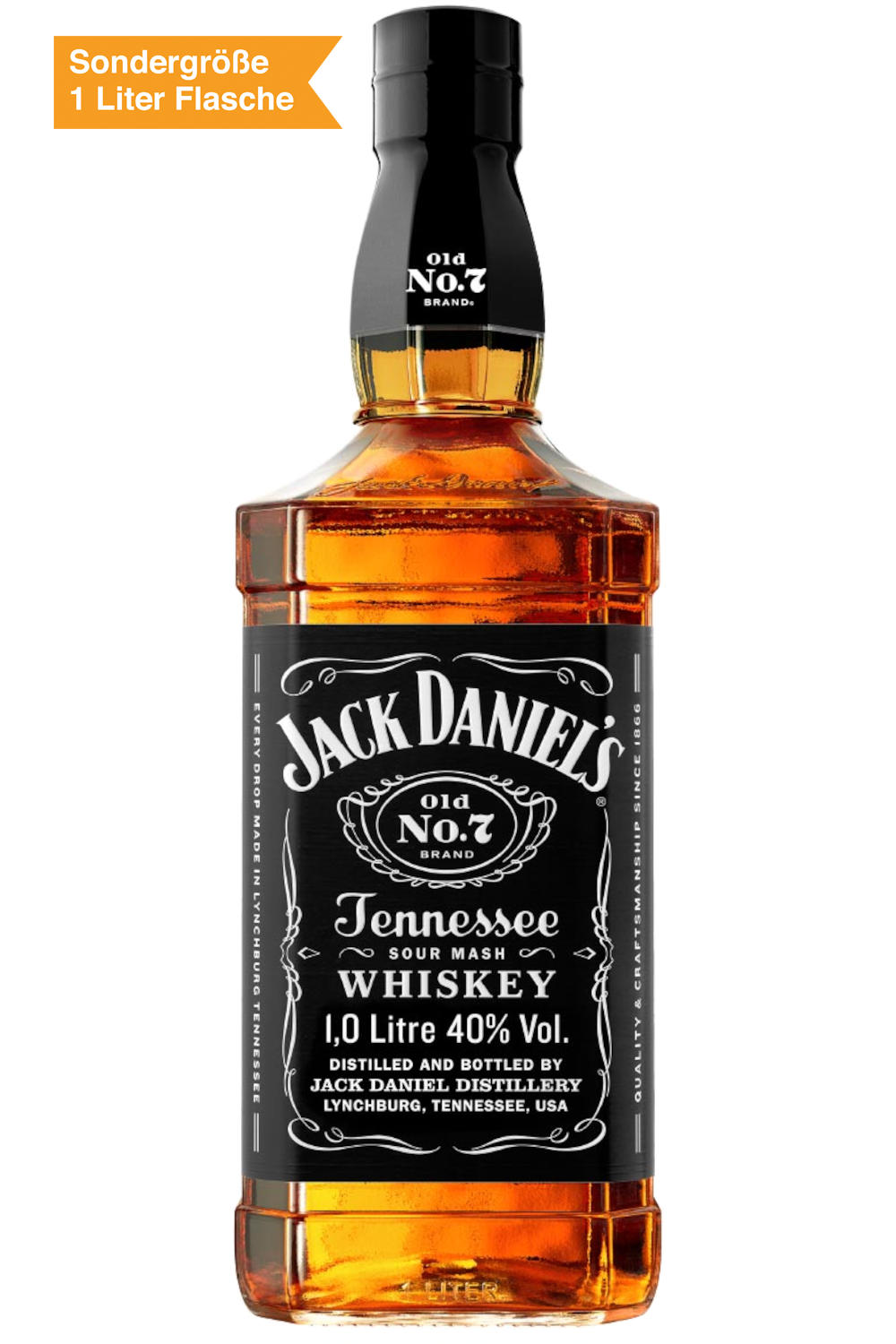 Bild: Jack Daniel's Black Label 1 Liter Flasche
