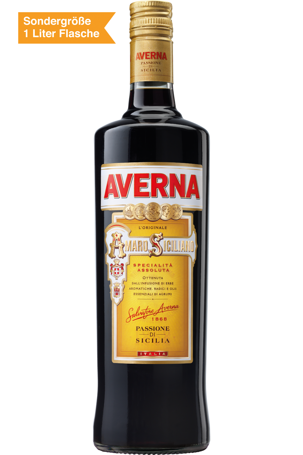 Bild: Averna Amaro 1 Liter Flasche