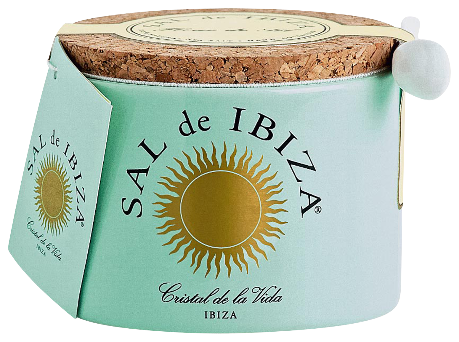 Bild: Sal de Ibiza Fleur de Sel im Keramiktopf 150g mit Dosierlöffel
